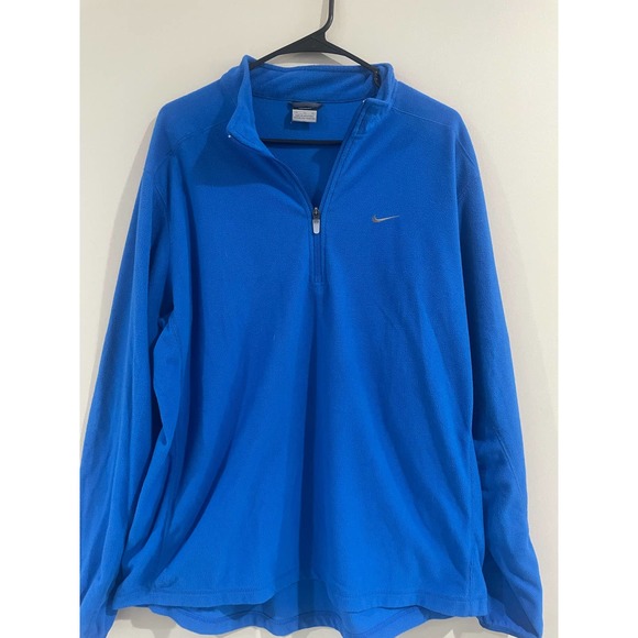 Mens XL Nike Golf Thermal Pullover Blue Quarter Zip - Picture 1 of 3